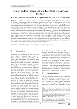 Design and Development of a Low Cost Grain Flour Blender
