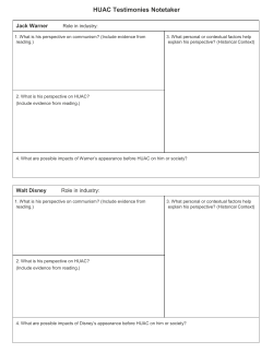 HUAC Testimonies Notetaker
