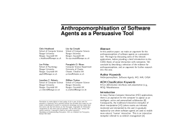 Anthropomorphisation of Software Agents as a Persuasive Tool