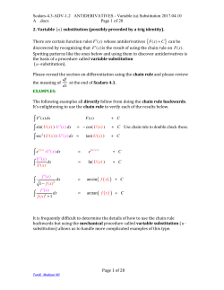 Scalars 4.3 ADV-1.2 Antiderivatives: Variable (u)