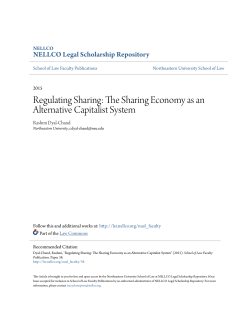 The Sharing Economy as an Alternative Capitalist System