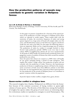 How the production patterns of sexuals may contribute to genetic