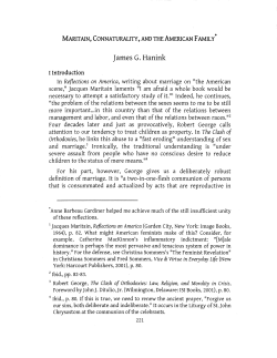 James G. Hanink - Jacques Maritain Center