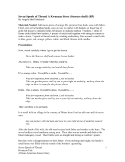 Seven Spools of Thread A Kwanzaa Story - Unity Church
