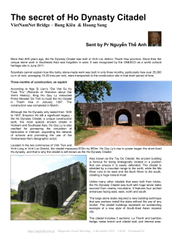 The secret of Ho Dynasty Citadel - aejjr