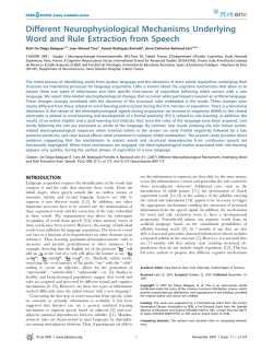 Different Neurophysiological Mechanisms Underlying Word and