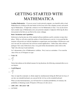 introduction to Mathematica
