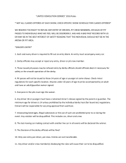 2016 United Demolition Derbies Rules