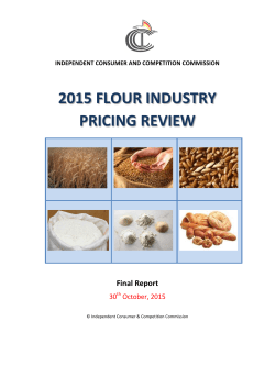 22nd October, 2015, Final Report Flour Industry Review