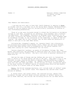 Issue 11 - Robinson Jeffers Association