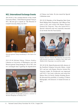 NCL International Exchange Events