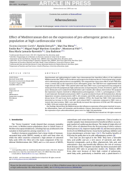 Effect of Mediterranean diet on the expression of pro