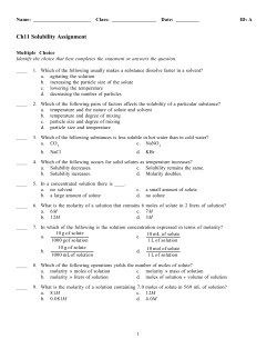 Solution Chemistry Assignment File