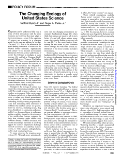The Changing Ecology of - Center for Science and Technology