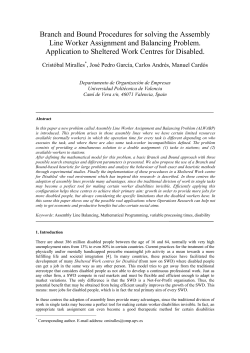 Branch and Bound Procedures for solving the Assembly Line