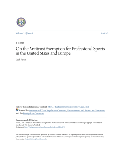 US Europe Exemptions - American Antitrust Institute