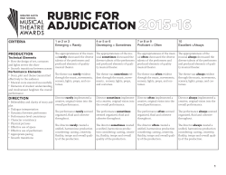 Rubric for Adjudication