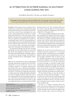 18. attribution of extreme rainfall in southeast china during may 2015