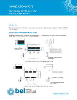This document provides information on pad sizes, stencil aperture