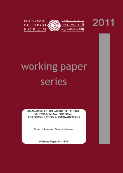 An analysis of the mobile telephone sector in MENA potential for