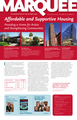 Affordable and Supportive Housing