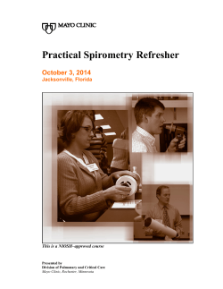 Practical Spirometry Refresher