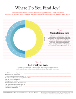 Where Do You Find Joy?