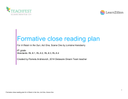 Formative close reading plan