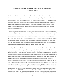 1 What is economics? - American Economic Association