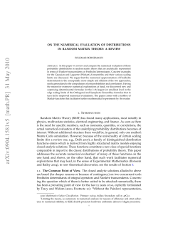 Numerical Evaluation of Distributions in RMT