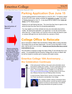 Emeritus College - Clemson University