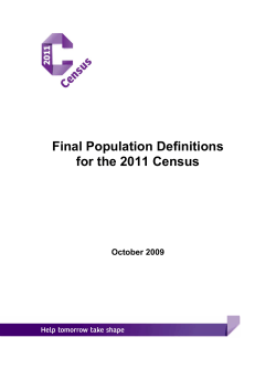 Final Population Definitions for the 2011 Census