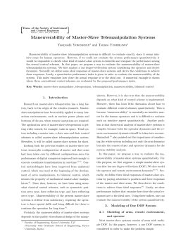 Maneuverability of Master-Slave Telemanipulation Systems