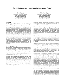 Flexible Queries over Semistructured Data