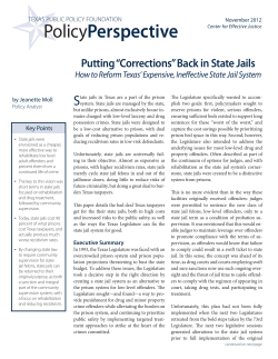 Putting `Corrections` Back in State Jails