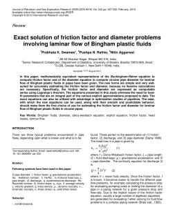 Exact solution of friction factor and diameter problems involving