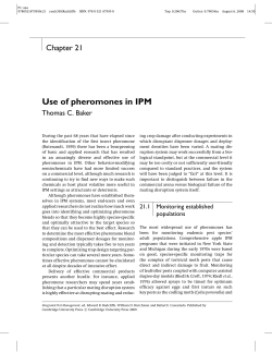 Use of pheromones in IPM - Department of Entomology