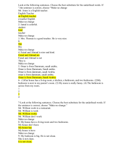 Look at the following sentences