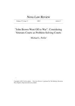 "John Brown Went Off to War": Considering Veterans
