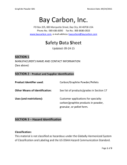 Graphite powder - Bay Carbon Inc.