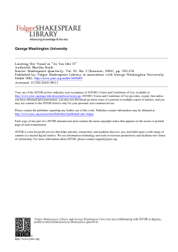 Locating the Visual in "As You like It"