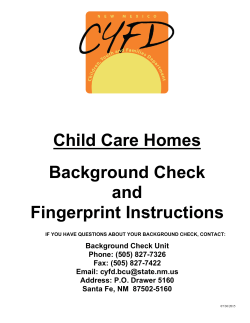 Child Care Homes Background Check and Fingerprint