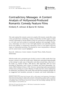 Contradictory Messages: A Content Analysis of Hollywood