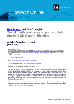 Social media analysis and public opinion