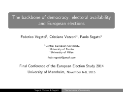 The backbone of democracy: electoral