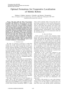 Optimal Formations for Cooperative Localization of Mobile Robots