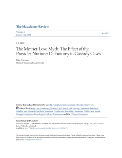 The Mother-Love Myth: The Effect of the Provider