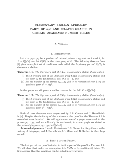 ELEMENTARY ABELIAN 2-PRIMARY PARTS OF