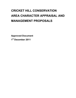 cricket hill conservation area character appraisal and management