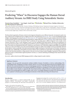 Predicting “When” in Discourse Engages the Human Dorsal Auditory